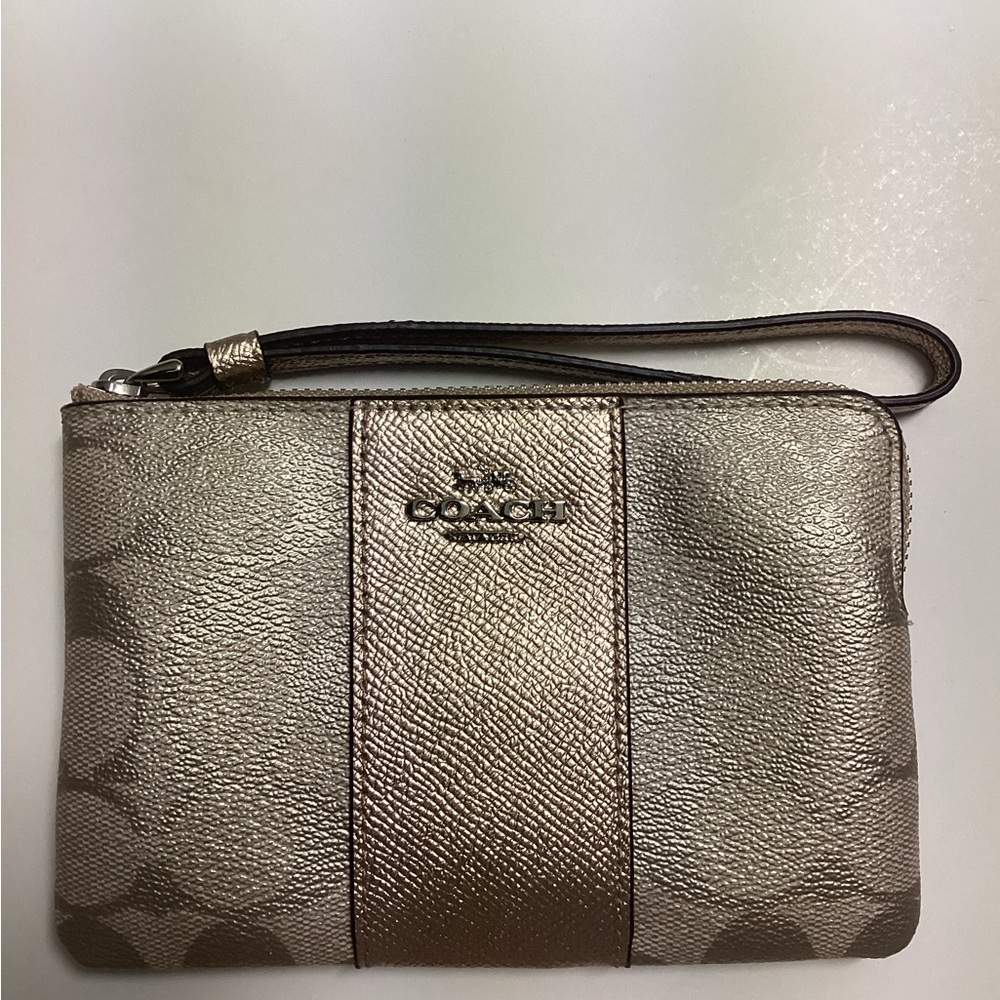 Coach Gold Wristlet